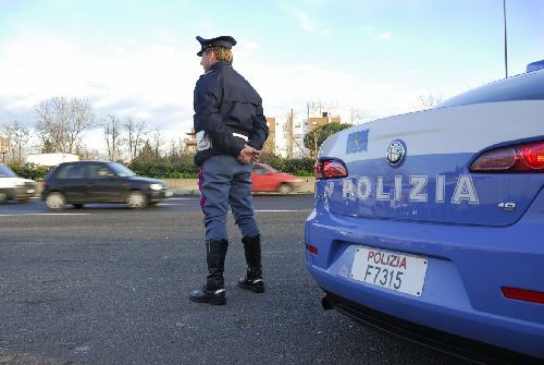 Polizia posto di blocco